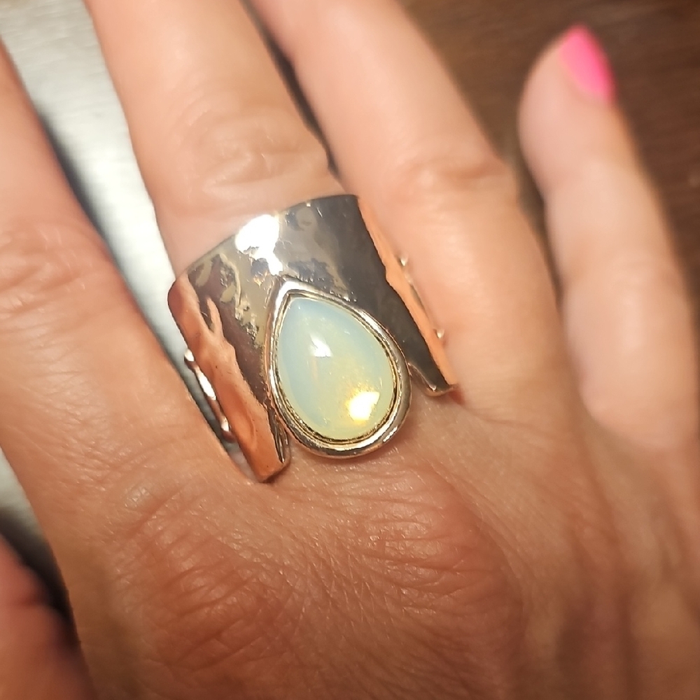 Gold Cuff Bracelet and Ring Set - Picture 2 of 15